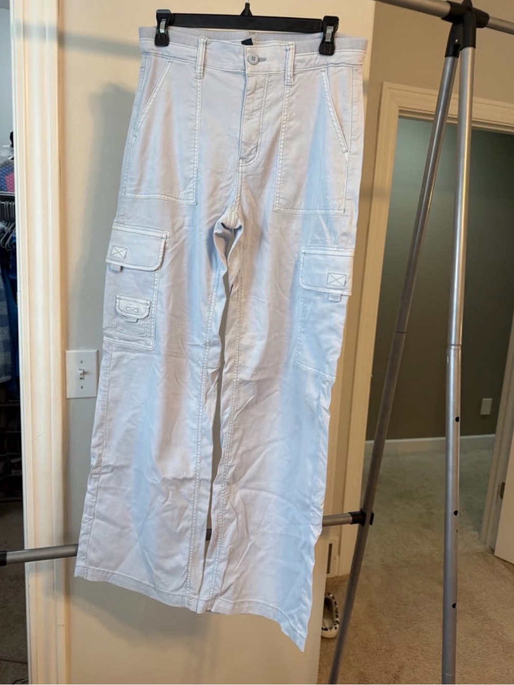 Light Blue American Eagle Cargo Stretch Pant